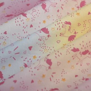 Tissu cretonne licorne féerie multicolore - MT - Mondial Tissus