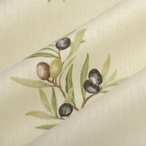 Tissu cretonne clos des oliviers écru - Mondial Tissus