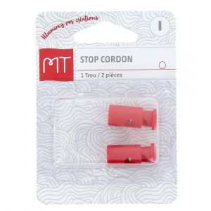 Stop cordon 1 trou rouge - MT - Mondial Tissus