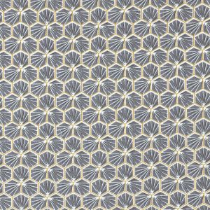 Cretonne enduite riad losanges ardoise - Mondial Tissus