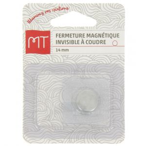 Fermeture magnétique invisible à coudre 14 mm transparent x1 - MT - Mondial Tissus