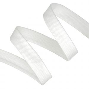 Cordon plat sport 15mm blanc - MT - Mondial Tissus