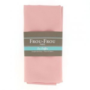 Grand coupon tissu uni 150x60cm cr&ecirc;pe rose - Frou Frou - Mondial Tissus