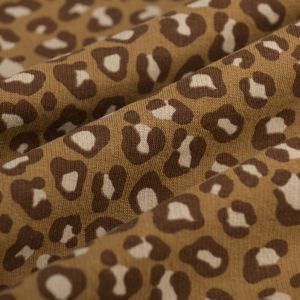 Tissu new molleton léopard toffee - MT - Mondial Tissus