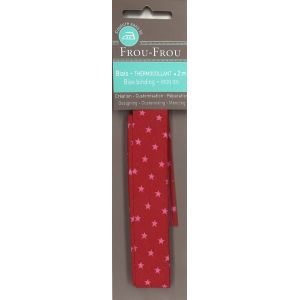 Biais étoilé thermocollant fuchsia 20x2m - Frou Frou - Mondial Tissus