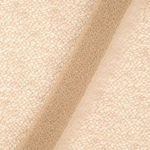 Tissu dentelle motifs beige - Mondial Tissus