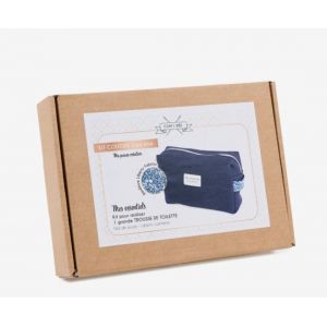 Kit couture DIY - trousse Liberty bleu - Com'1 id&eacute;e - Mondial Tissus