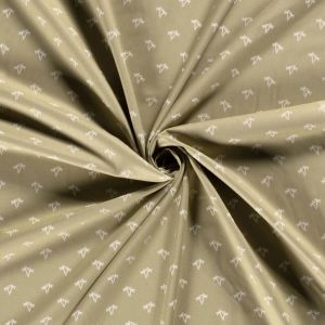 Tissu Popeline coton palmier kaki - Mondial Tissus