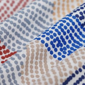 Tissu bachette slub pointill&eacute; multicolore - MT - Mondial Tissus