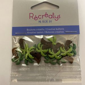 Sachet boutons fantaisie palmier - Récréatys - Mondial Tissus