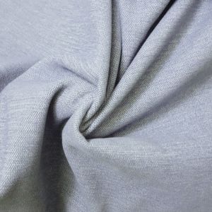 Tissu Toile fils chenille toucher velours bleu glace - Mondial Tissus