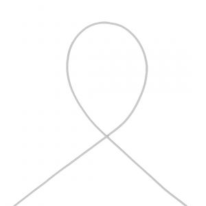 Cordon &eacute;lastique 1mm blanc - Mondial Tissus