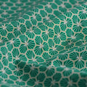 Cretonne riad losanges vert 160cm - Mondial Tissus