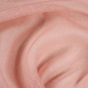 Tissu voile taffetas polyester lin effet naturel rose poudré - Linder - Mondial Tissus