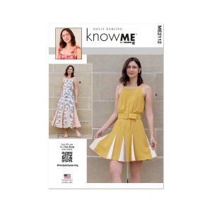 Patron Know Me ME2112R5 robe encolure carrée femme 42-50 - Know Me - Mondial Tissus