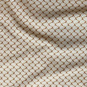 Tissu cretonne imprim&eacute; &eacute;cailles camel - DOMOTEX - Mondial Tissus