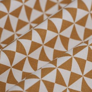 Tissu bachette r&eacute;tro minimal camel - MT - Mondial Tissus