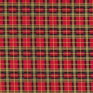 Tissu coton tartan rouge - Mondial Tissus