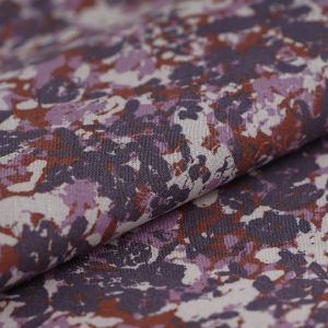 Tissu cretonne Camouflage floral violet - MT - Mondial Tissus