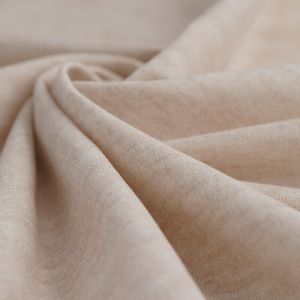 Tissu jersey coton bio uni beige chin&eacute; - Mondial Tissus