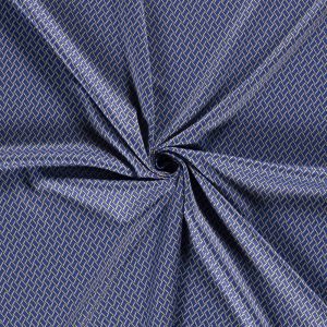 Maille stretch losange destructuré bleu - Mondial Tissus