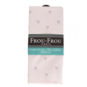 Coupon tissu 100% coton petites croix 45x55cm rose clair - Frou Frou - Mondial Tissus