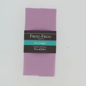 Grand coupon tissu uni 140x50cm 100% coton rose - Frou Frou - Mondial Tissus