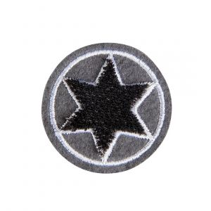 Écusson thermocollant étoile noire - Mondial Tissus