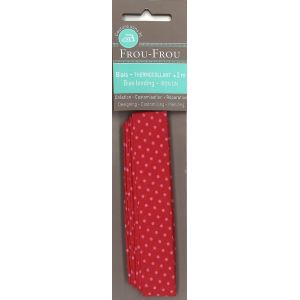 Biais thermocollant à pois rouge 20x2m - Frou Frou - Mondial Tissus