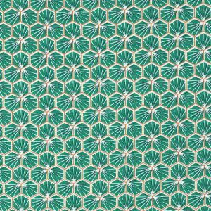 Cretonne enduite riad losanges vert - Mondial Tissus