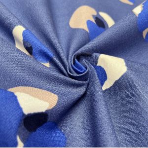 Tissu coton épais peau de bête bleu - MT - Mondial Tissus