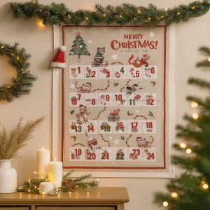 Calendrier de l'Avent chats beige - Mondial Tissus