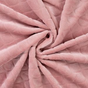 Tissu douillette &eacute;cailles 3D rose - Mondial Tissus