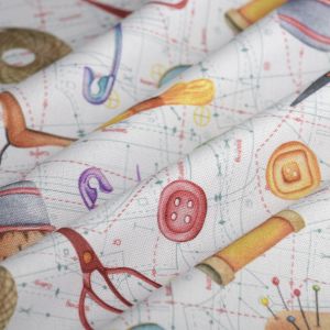 Tissu bachette dig couture multicolore - MT - Mondial Tissus