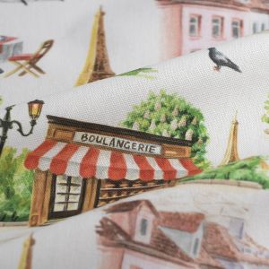 Tissu bachette dig clich&eacute; multicolore - MT - Mondial Tissus