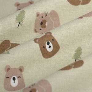 Tissu cretonne chuck vert - MT - Mondial Tissus