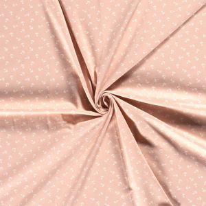 Maille Jersey coton imprimée petites ancre rose - Mondial Tissus