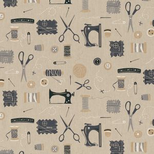 Tissu bachette Linenlook matériel couture - Mondial Tissus