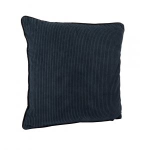 Housse de coussin velours côtelé bleu - MT - Mondial Tissus
