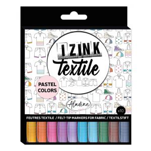 Set de 10 feutres textile pastel - Bernette - Mondial Tissus