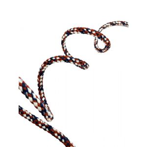 Cordon fantaisie 6mm blanc/bleu/terra - Mondial Tissus