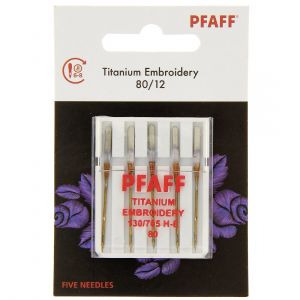 Aiguilles Pfaff broderie titane 80 - Pfaff - Mondial Tissus