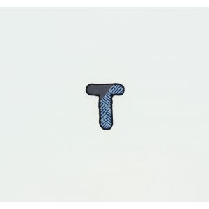 Écusson thermocollant lettre T effet patchwork jean - Frou Frou - Mondial Tissus