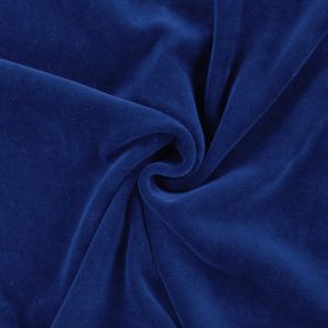 Velours &eacute;ponge uni bleu jean - Mondial Tissus