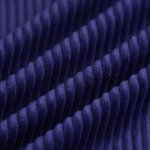 Tissu velours côtelé grosses côtes BigBoy bleu - Mondial Tissus