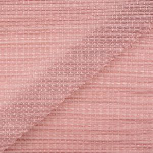 Tissu voile plissé relief rose - Mondial Tissus