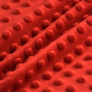 Tissu polaire minky Pois rouge - MT - Mondial Tissus