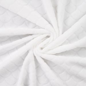 Tissu douillette &eacute;cailles 3D &eacute;cru - Mondial Tissus