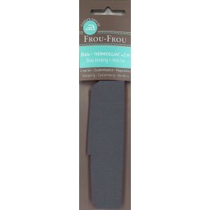 Biais thermocollant 20mmx2m uni gris foncé - Frou Frou - Mondial Tissus