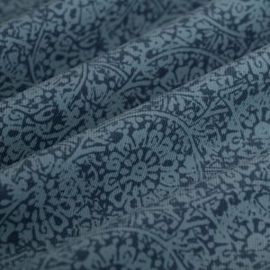 Tissu velours mandala bleu - MT - Mondial Tissus